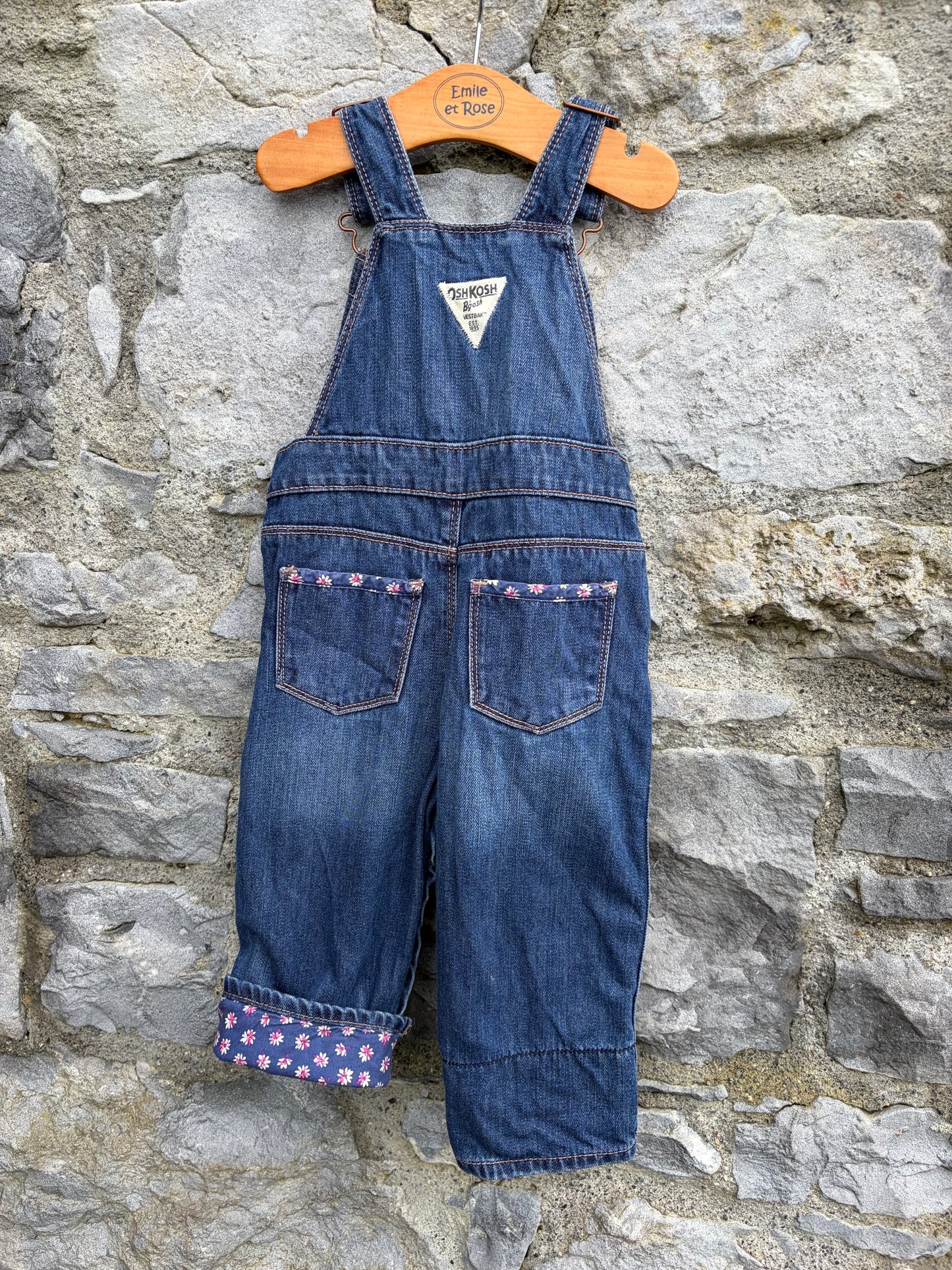 Y2K denim dungarees 12-18m (80-86cm)