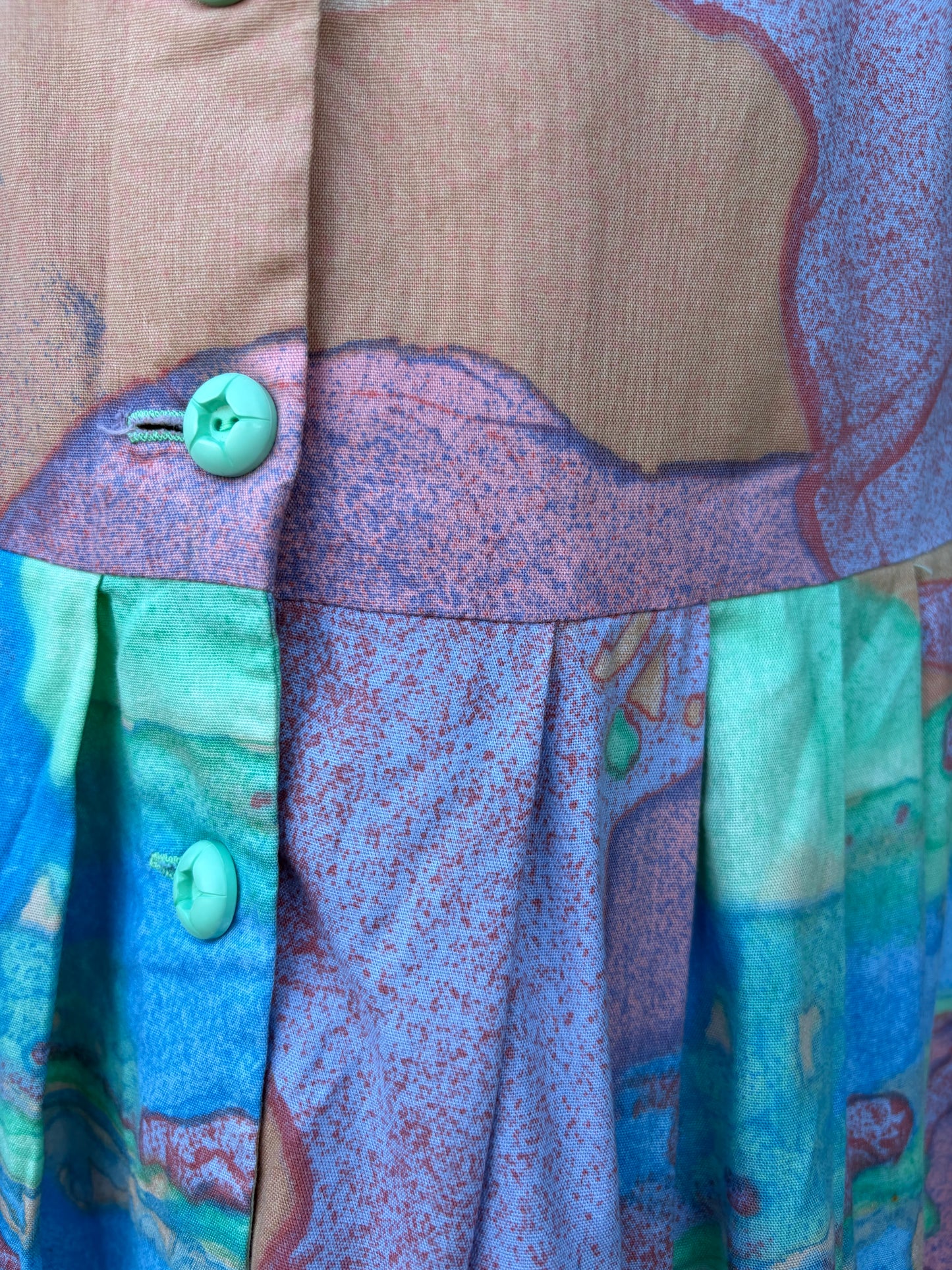 80s colourful abstract dress uk 12