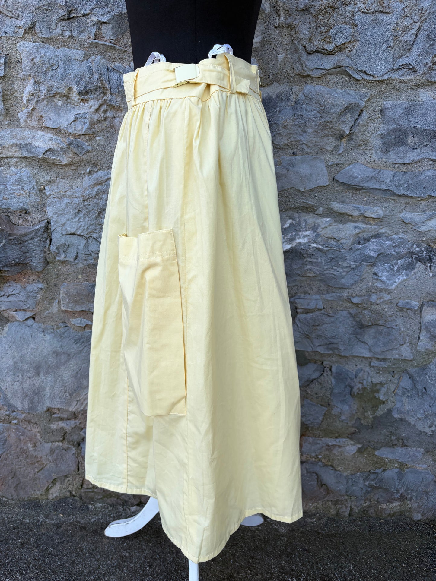 80s yellow skirt uk 12
