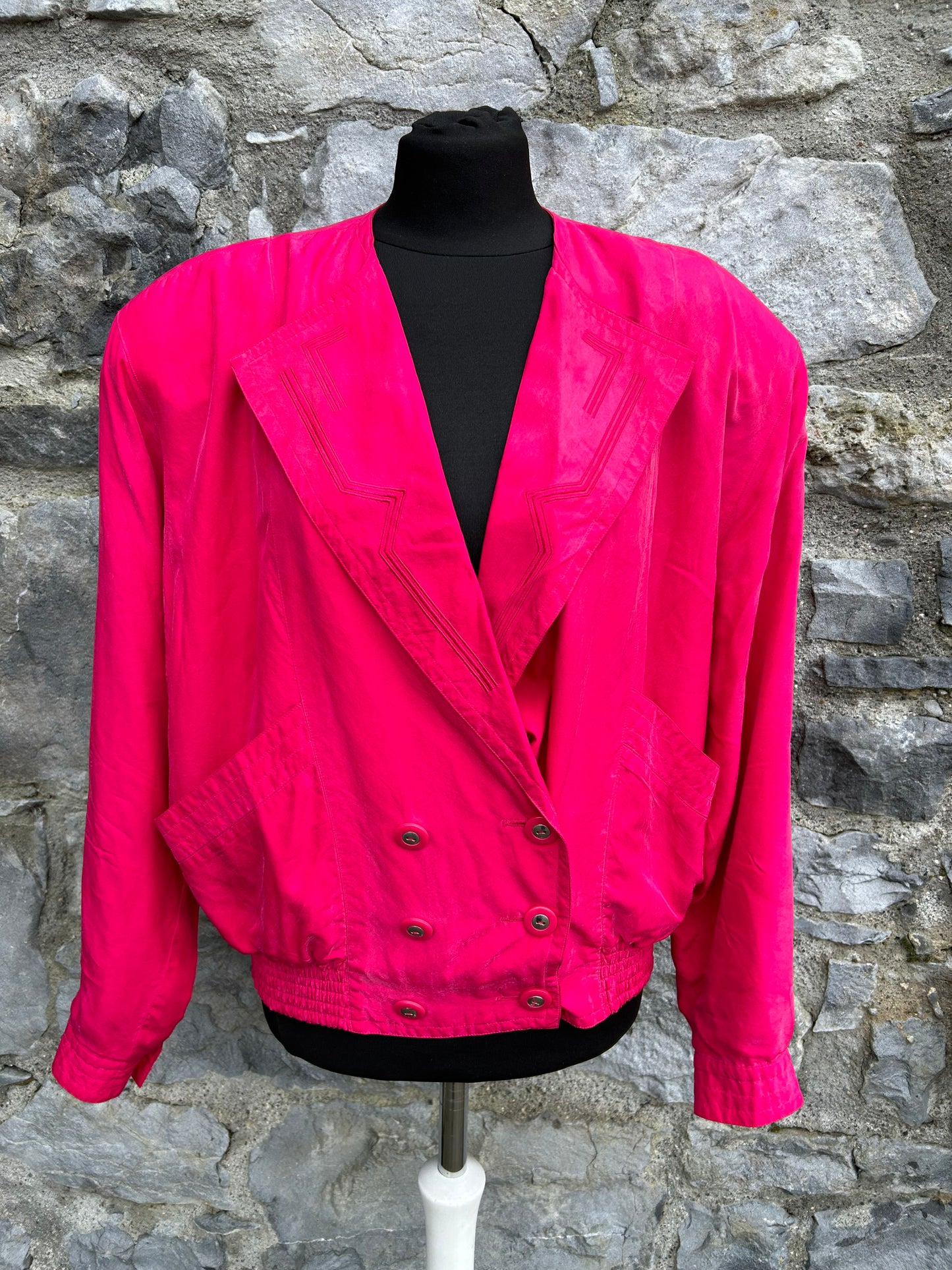 80s pink light jacket uk 12-14