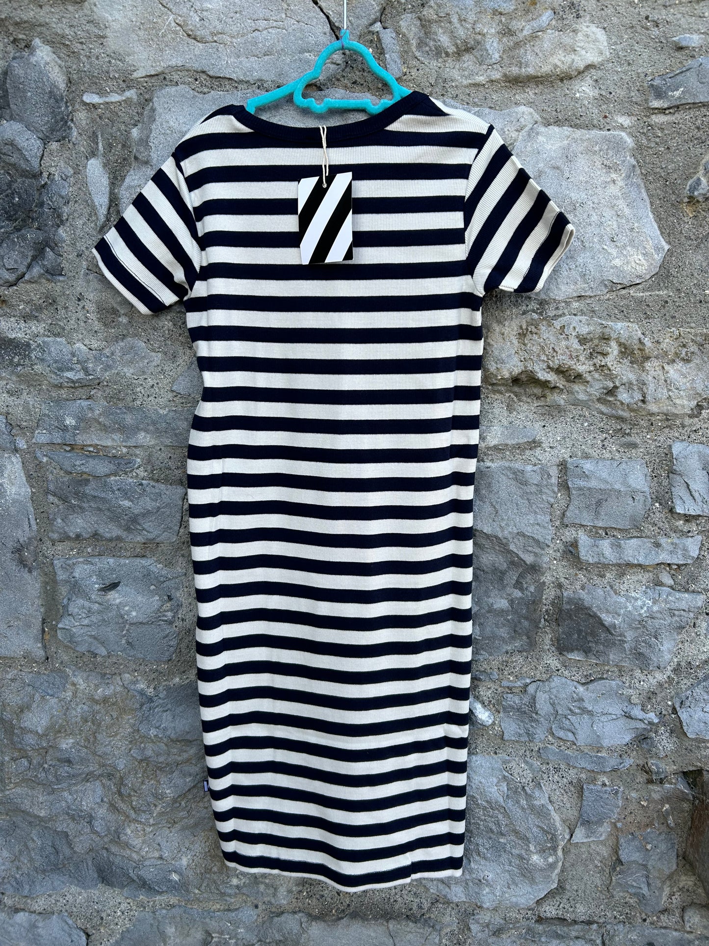 Navy/Chalk stripy dress  9-10y (134-140cm)