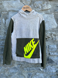 Grey logo raglan hoodie  8-9y (128-134cm)