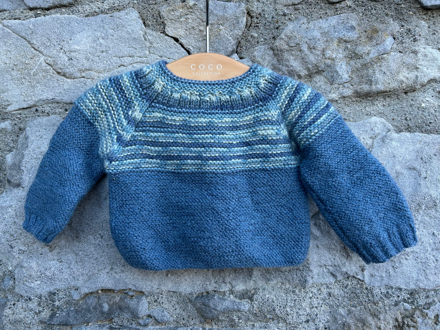 Petrol melange cardigan 0-1m (50-56cm)