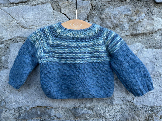 Petrol melange cardigan 0-1m (50-56cm)