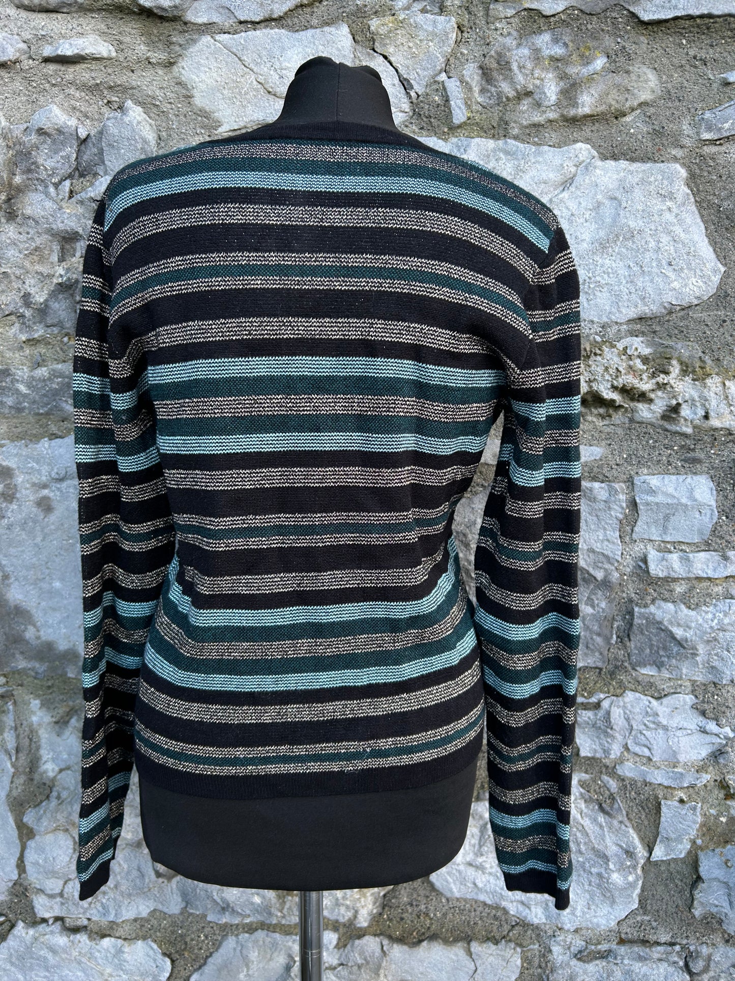 Gold&black stripy jumper uk 10-12