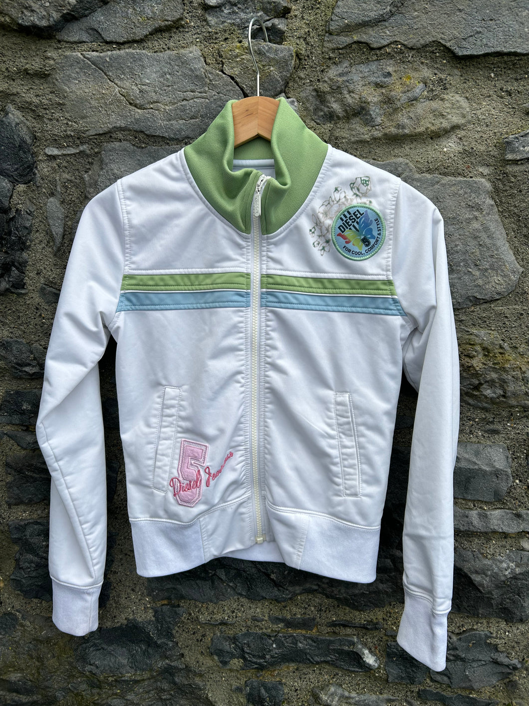 Y2K white sport jacket  12-13y (152-158cm)