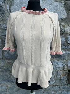 Beige knitted top uk 10