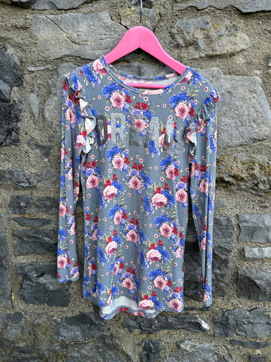 Floral dream top 9-10y (134-140cm)