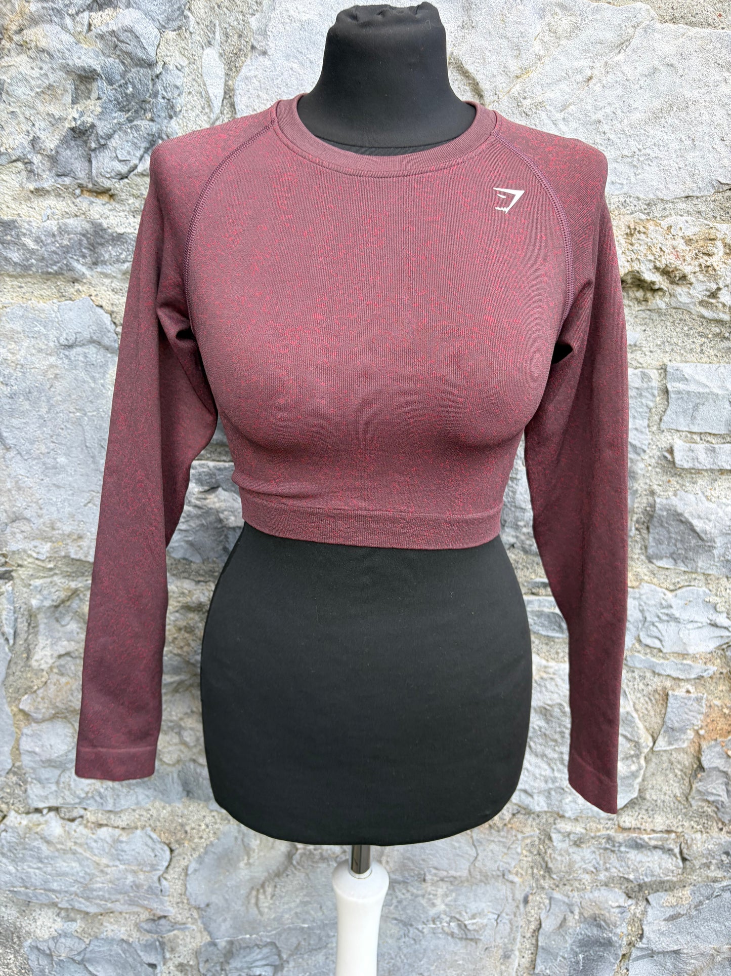Maroon lifting essential crop top uk 6-8