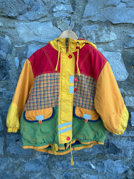 80s yellow,red&green jacket  4-5y (104-110cm)