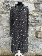 Load image into Gallery viewer, Spotty black maternity dress uk 8-10
