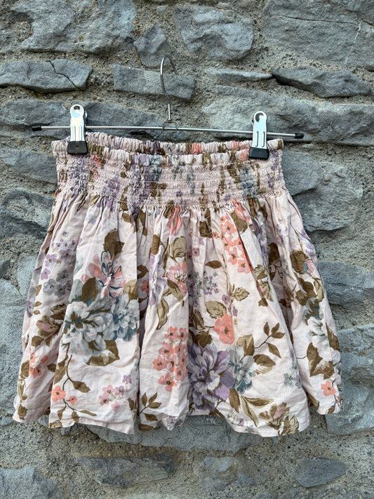 Beige floral skirt  4y (104cm)