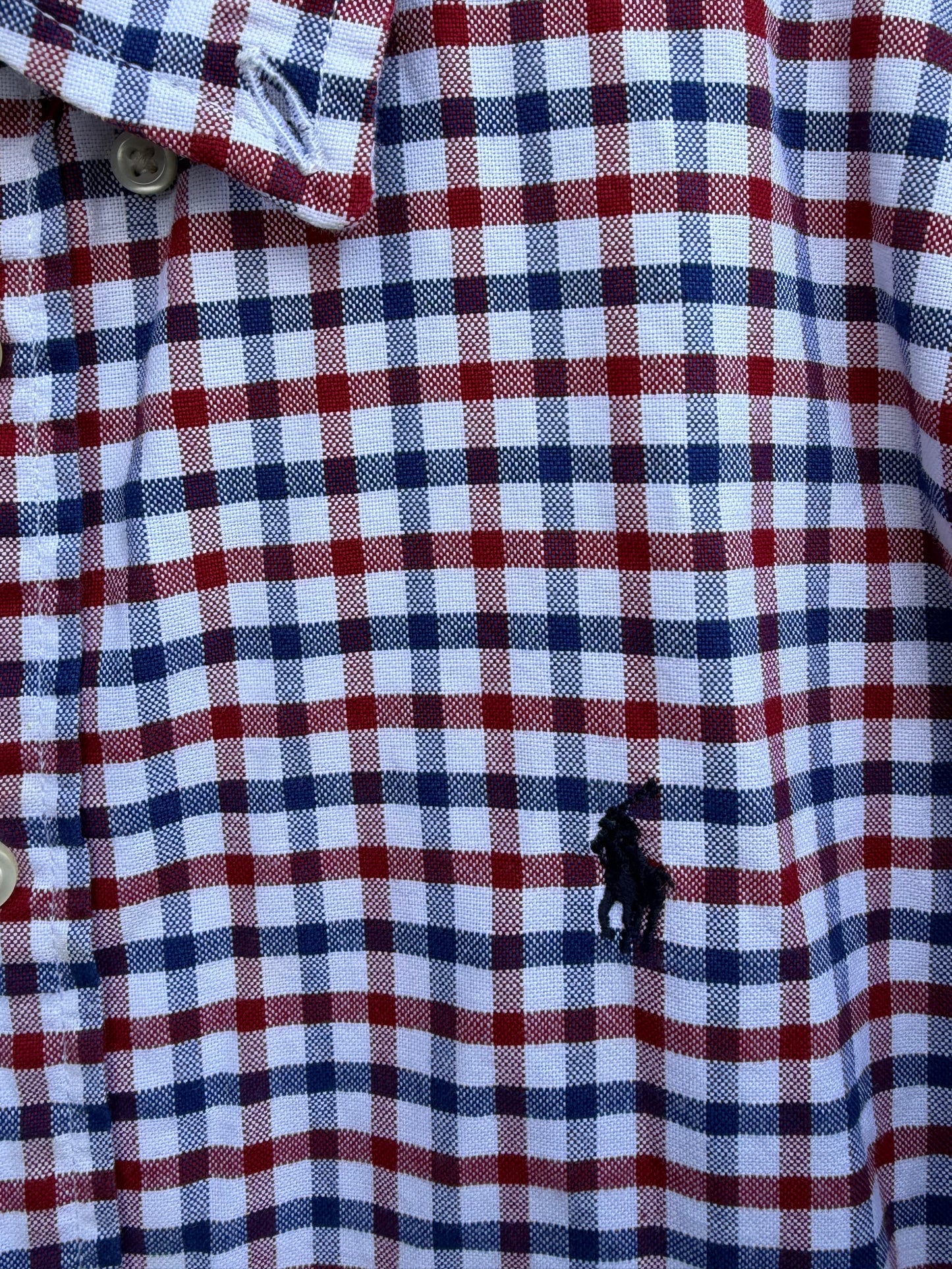 RL Maroon&navy check shirt  12y (152cm)
