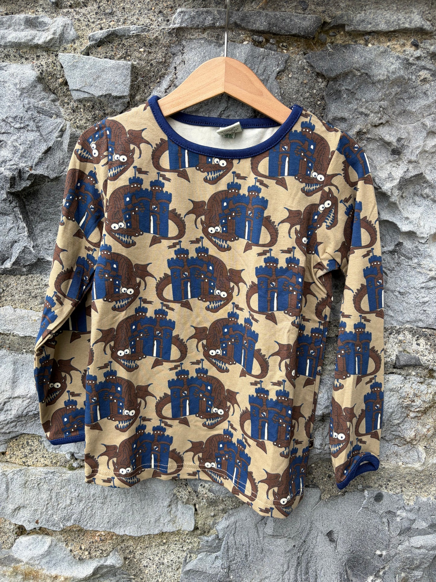 Dragon&castle brown top  3-4y (98-104cm)