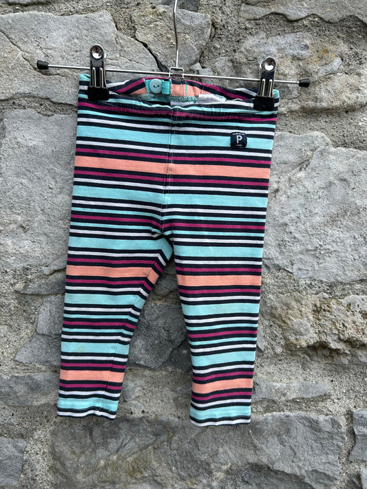 PoP Blue stripy leggings   12-18m (80-86cm)
