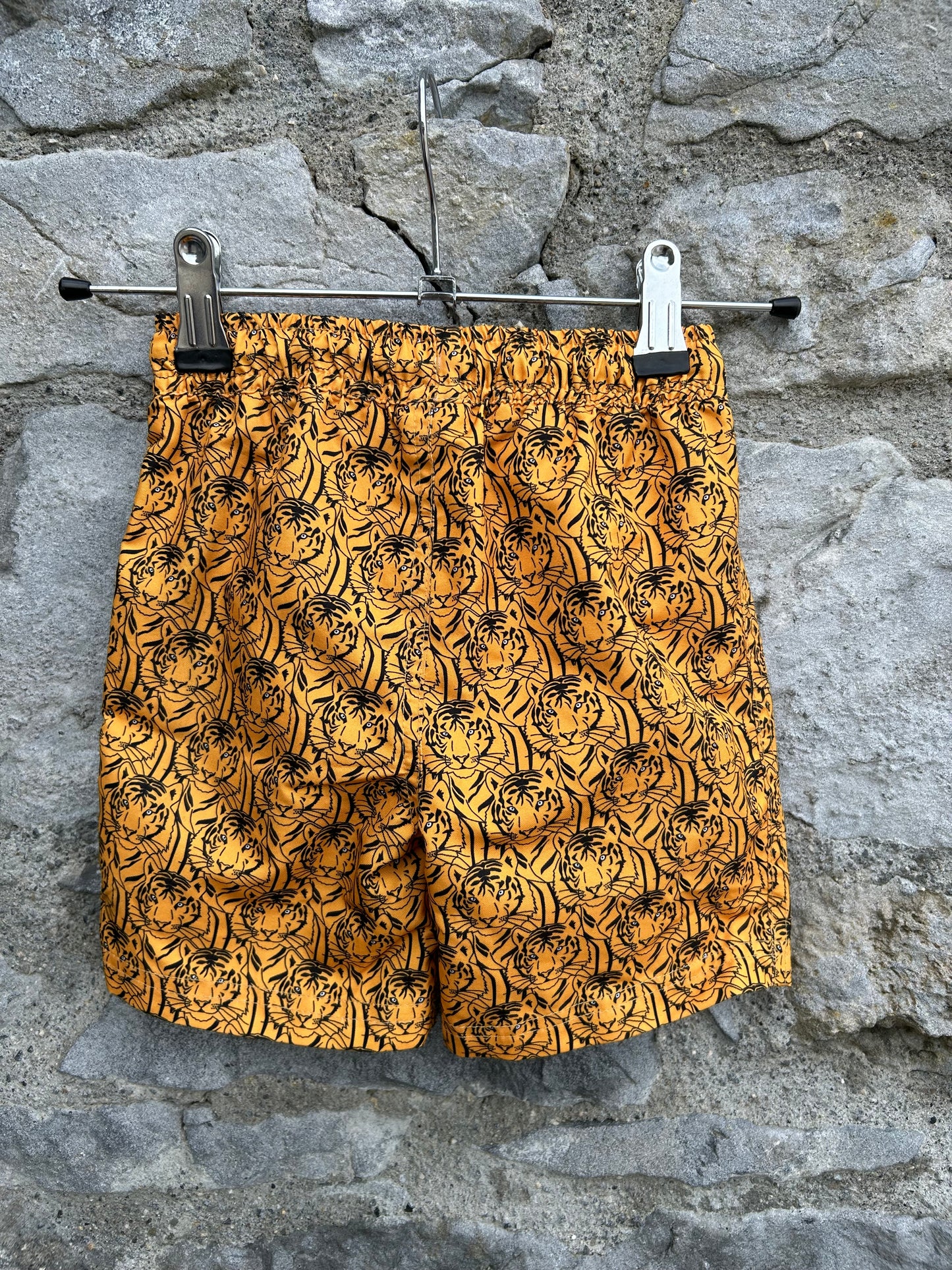 Mustard tiger shorts  18-24m (86-92cm)