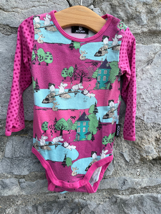 Moomin pink vest  3-6m (62-68cm)