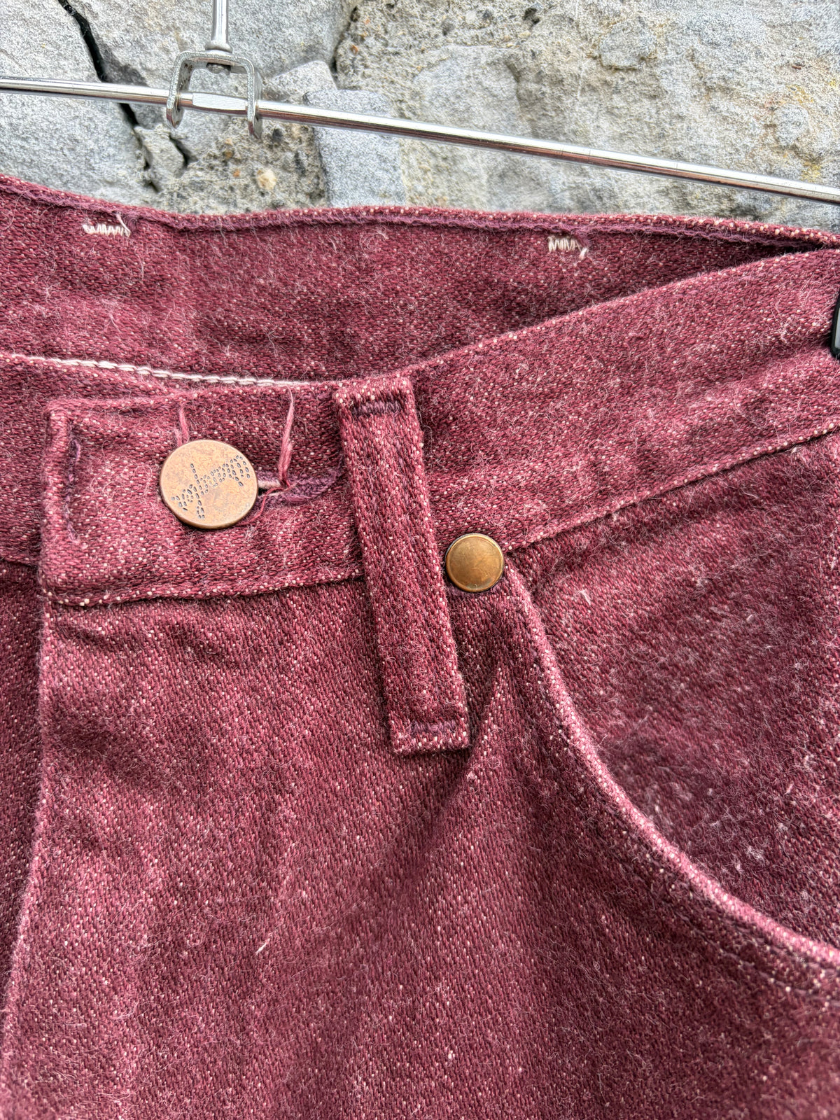 Y2K maroon jeans uk 8