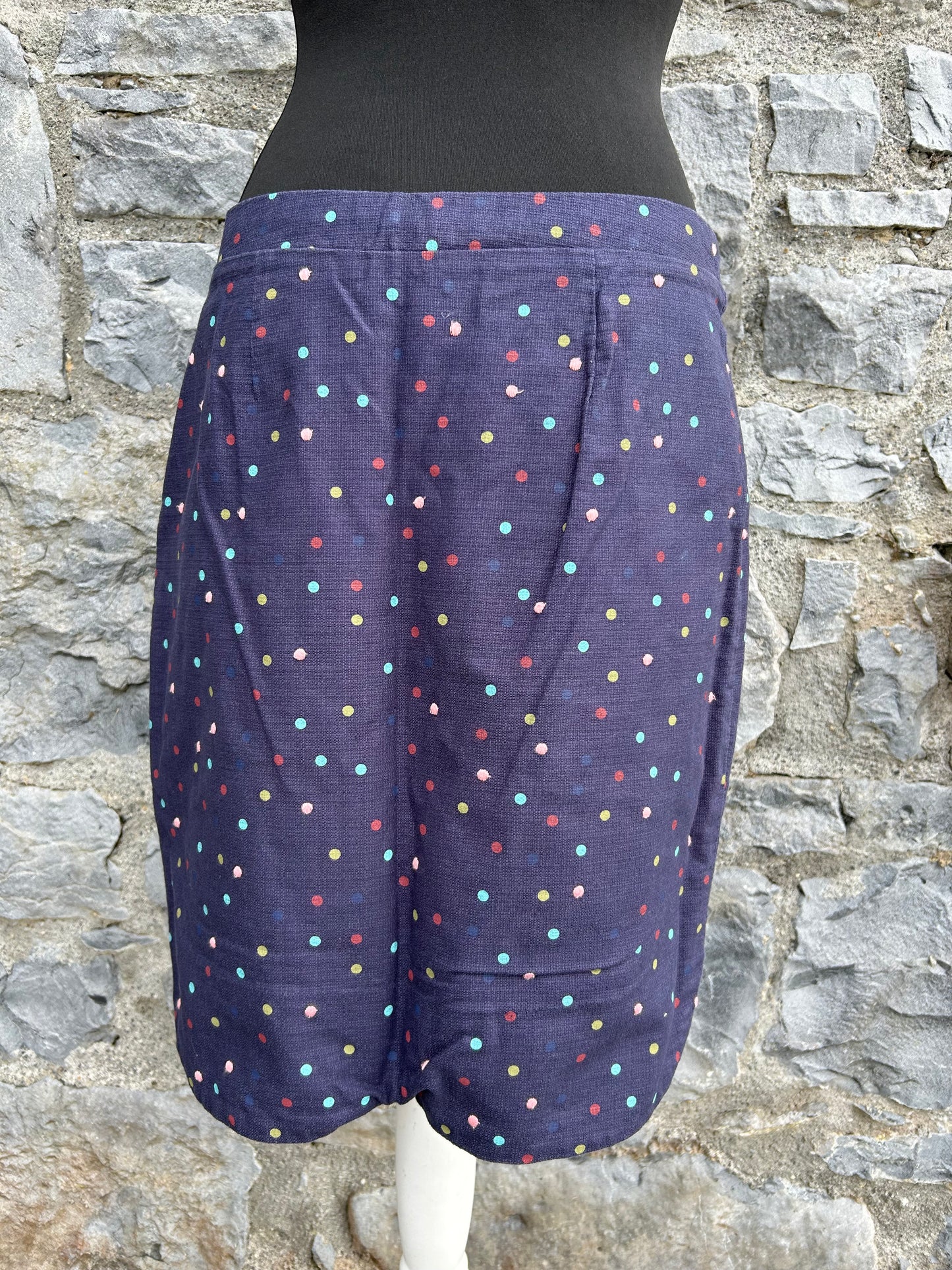 Spotty navy skirt uk 10-12