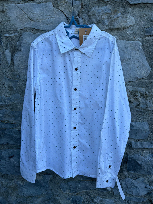 Spotty white shirt  10y (140cm)