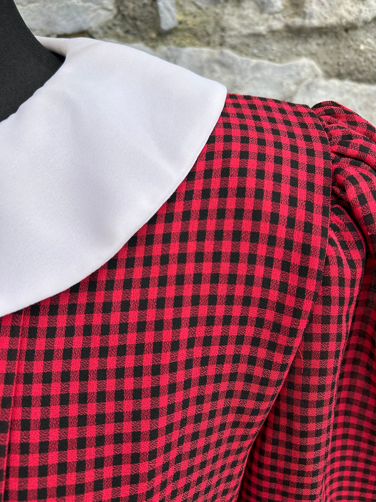 80s red check top uk 8-10