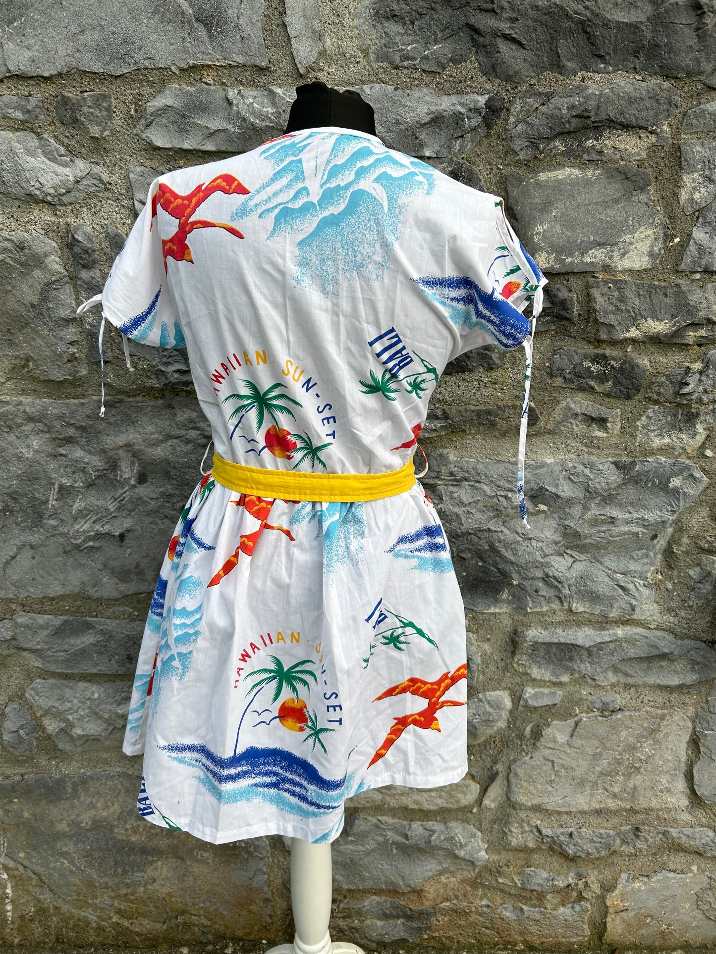 80s Hawaii sunset dress 12-13y (152-158cm)