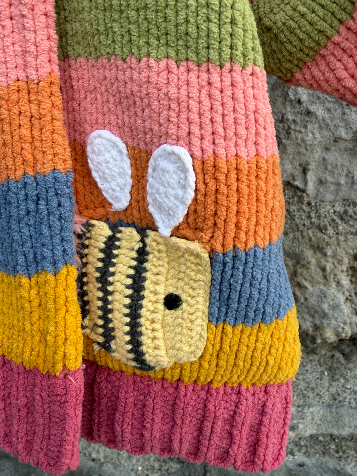 Bee colourful hooded cardigan  0-3m (56-62cm)