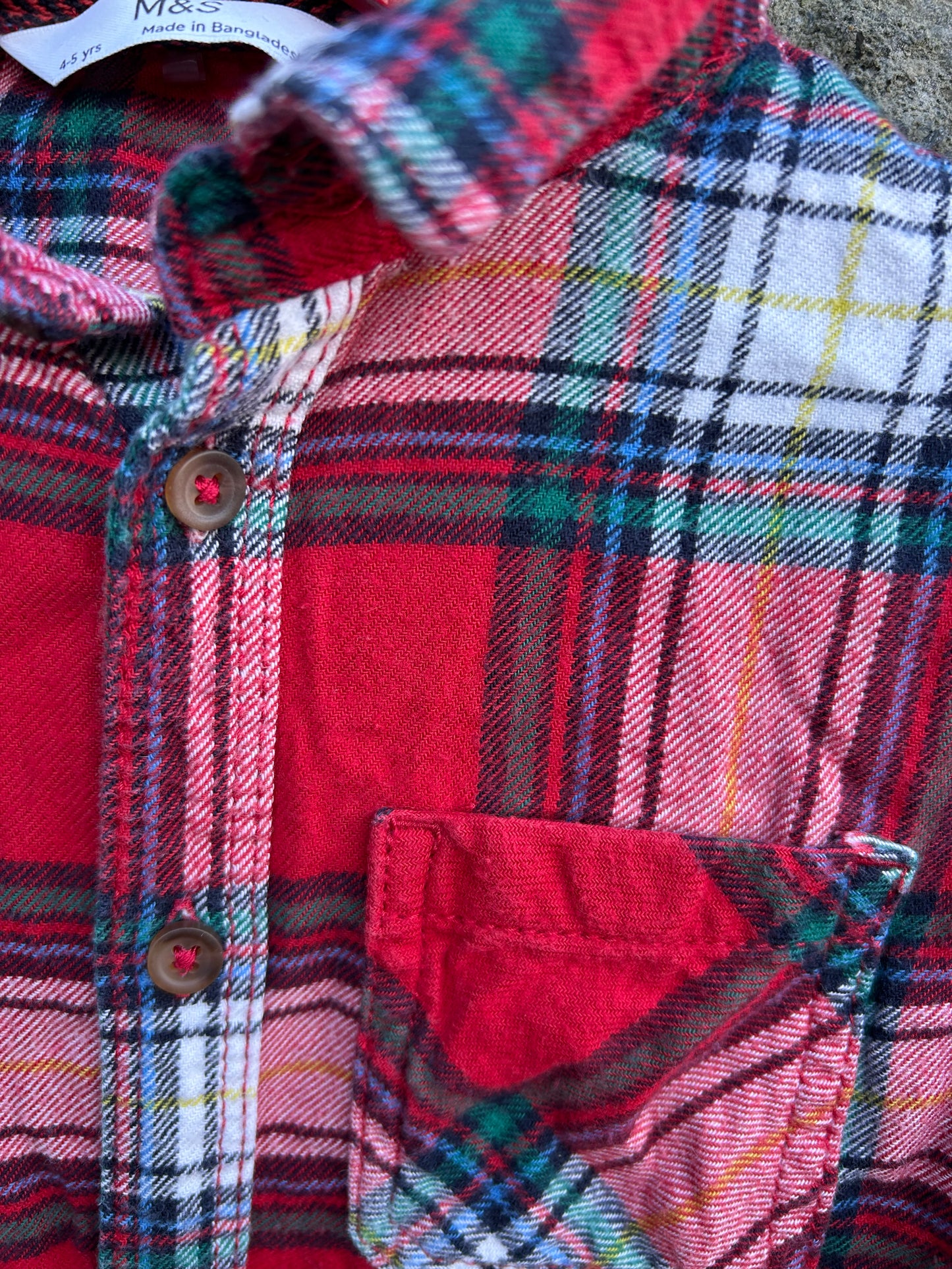 Red check shirt  4y (104cm)