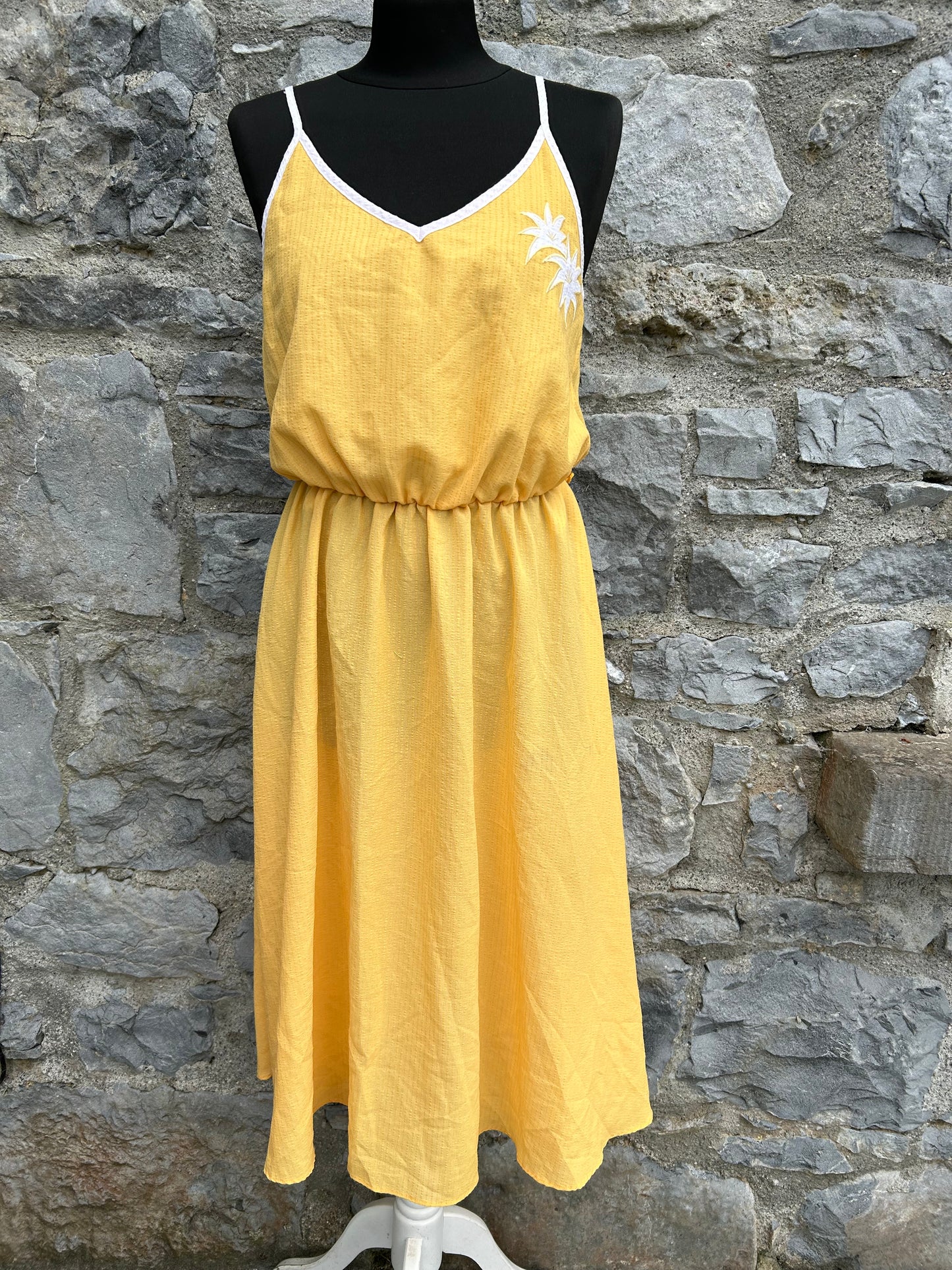 80s yellow dress uk 12