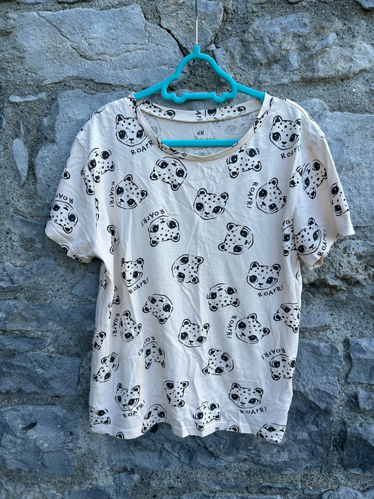 Leopard beige T-shirt  9-10y (134-140cm)