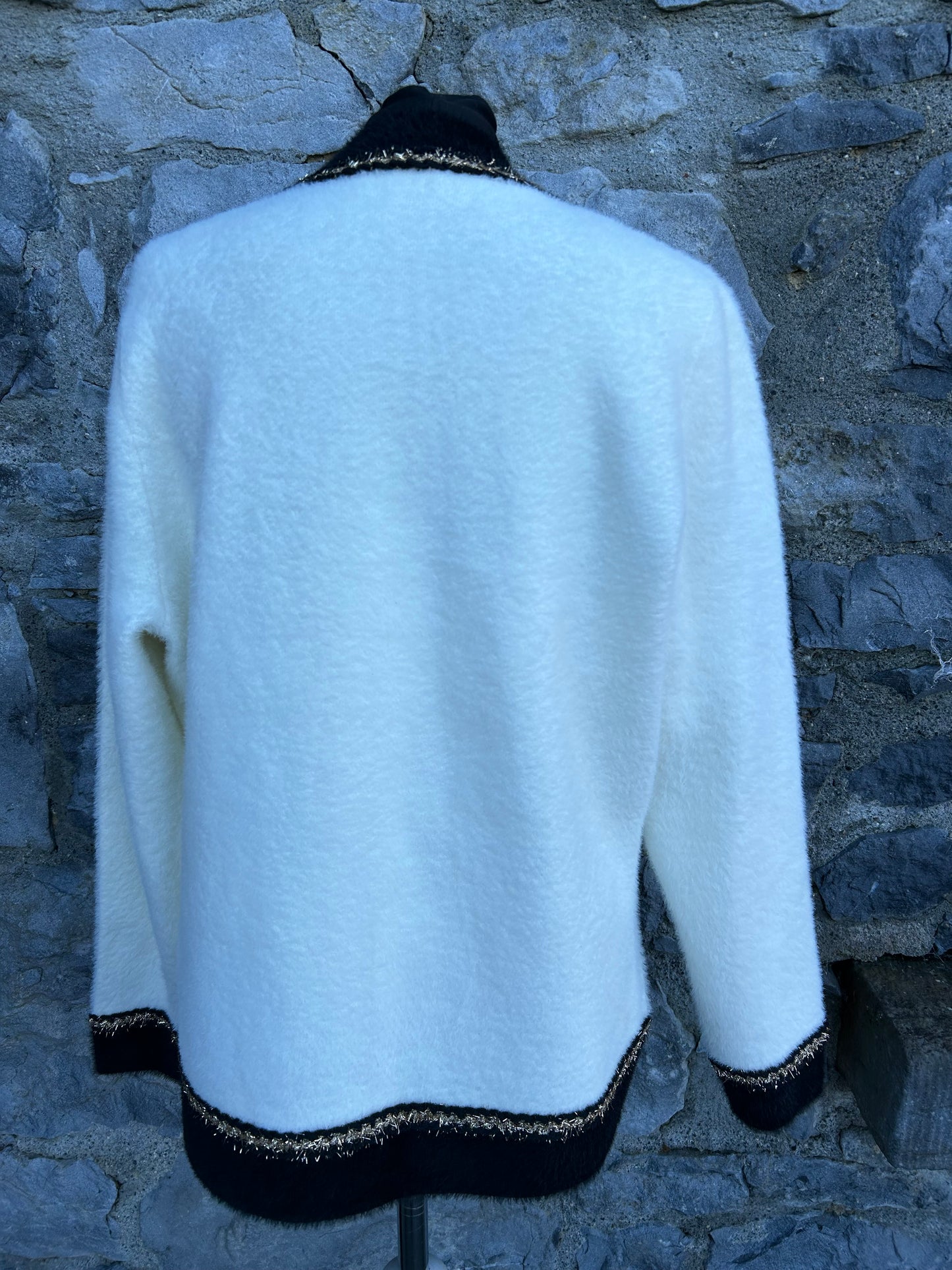 White furry cardigan uk 14-16