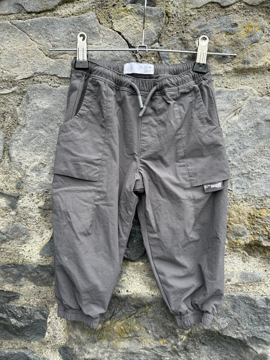 Grey relaxed cargo pants  12-18m (80-86cm)