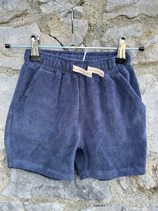 Navy Terry shorts  18-24m (86-92cm)