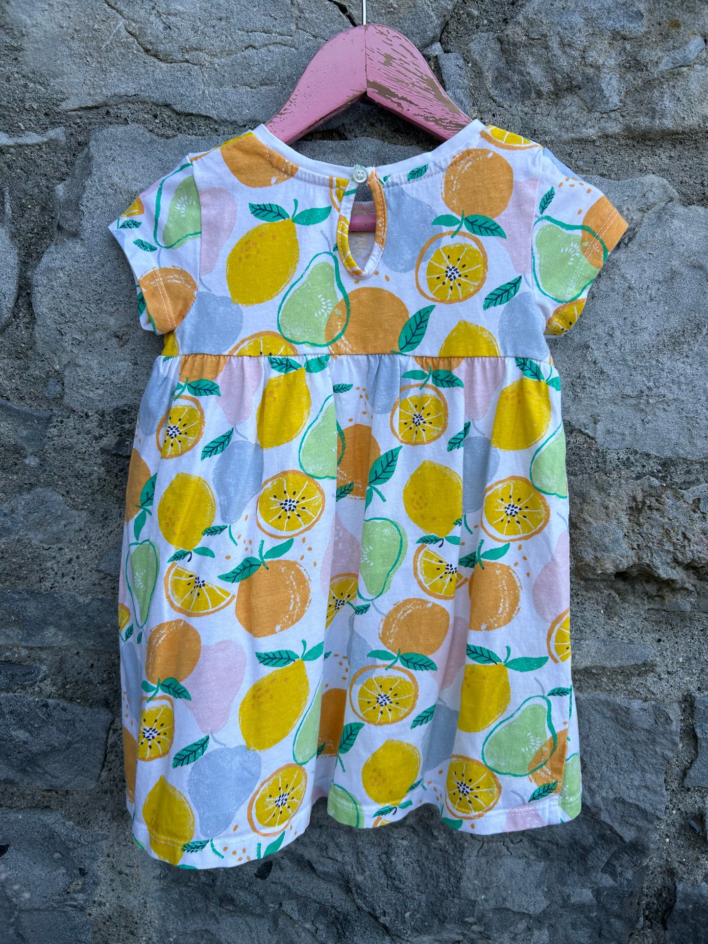 Fruit white dress  12-18m (80-86cm)