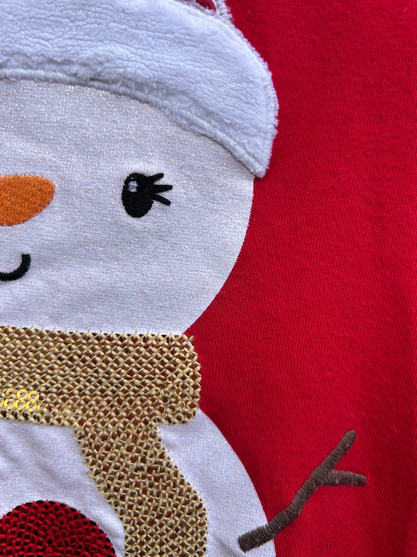 Snowman red top  3-4y (98-104cm)