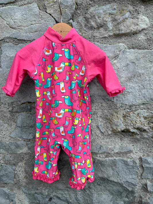 Toucan pink swimsuit 6-9m (68-74cm)