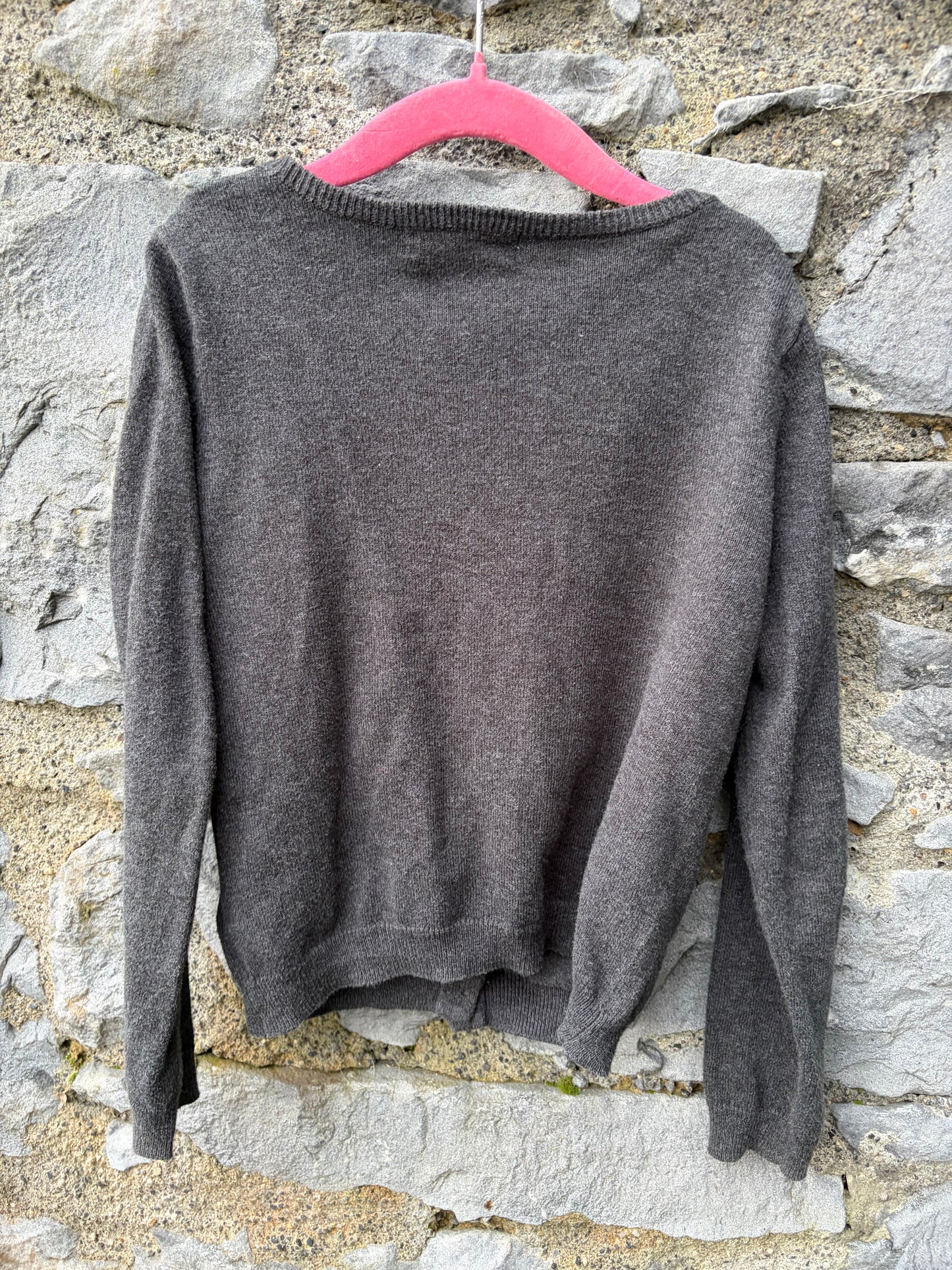 Sequin butterflies grey cardigan 5-6y (110-116cm)