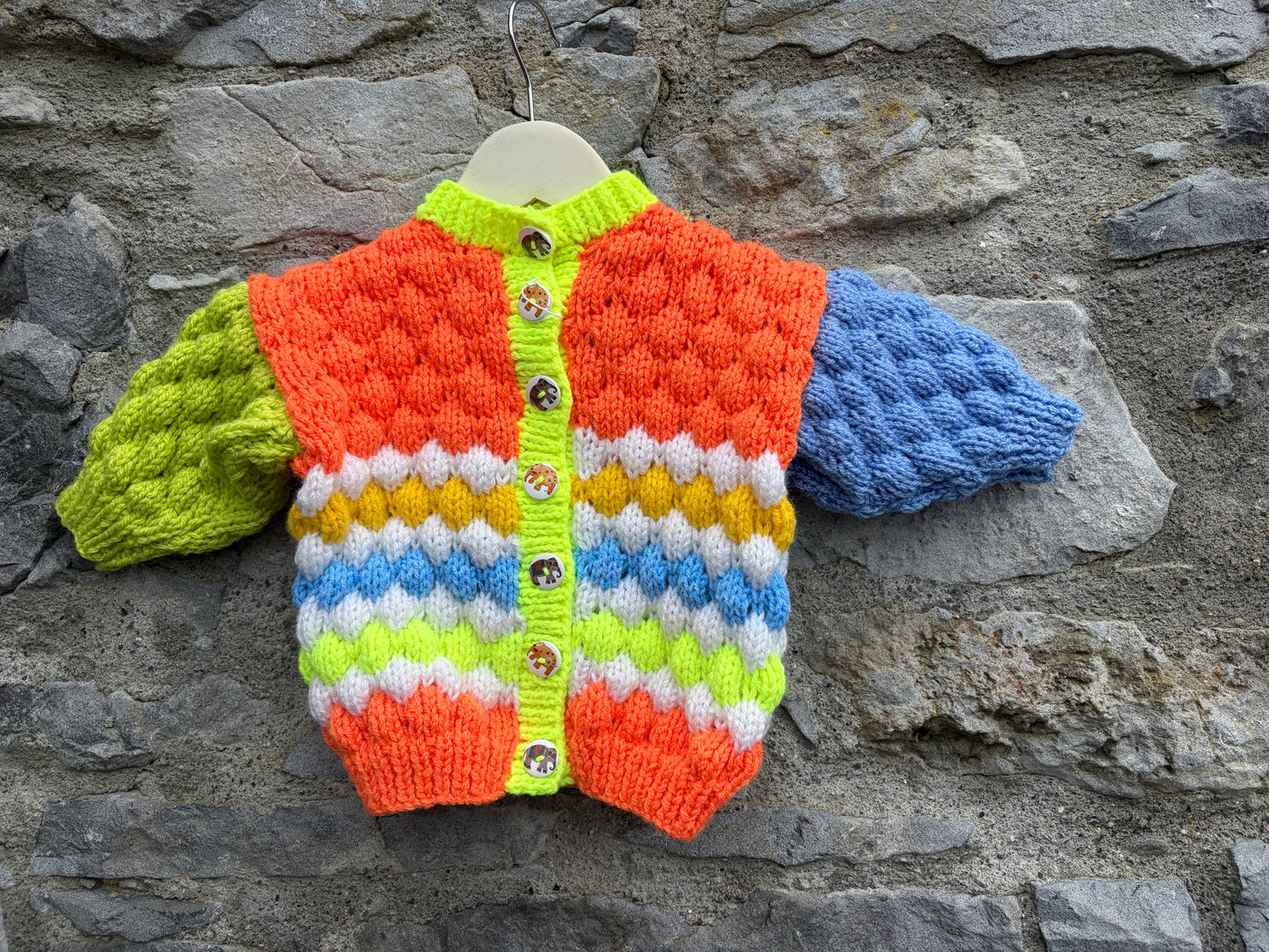 Colourful neon bubble cardigan  6m (68cm)