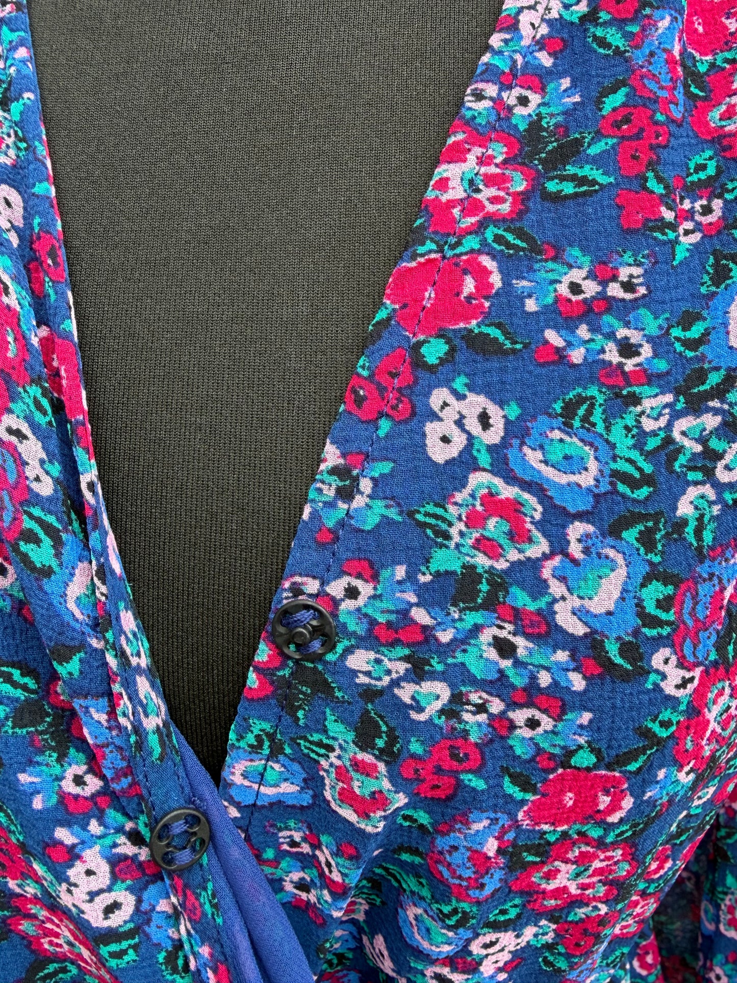 Pink flowers blue dress uk 10