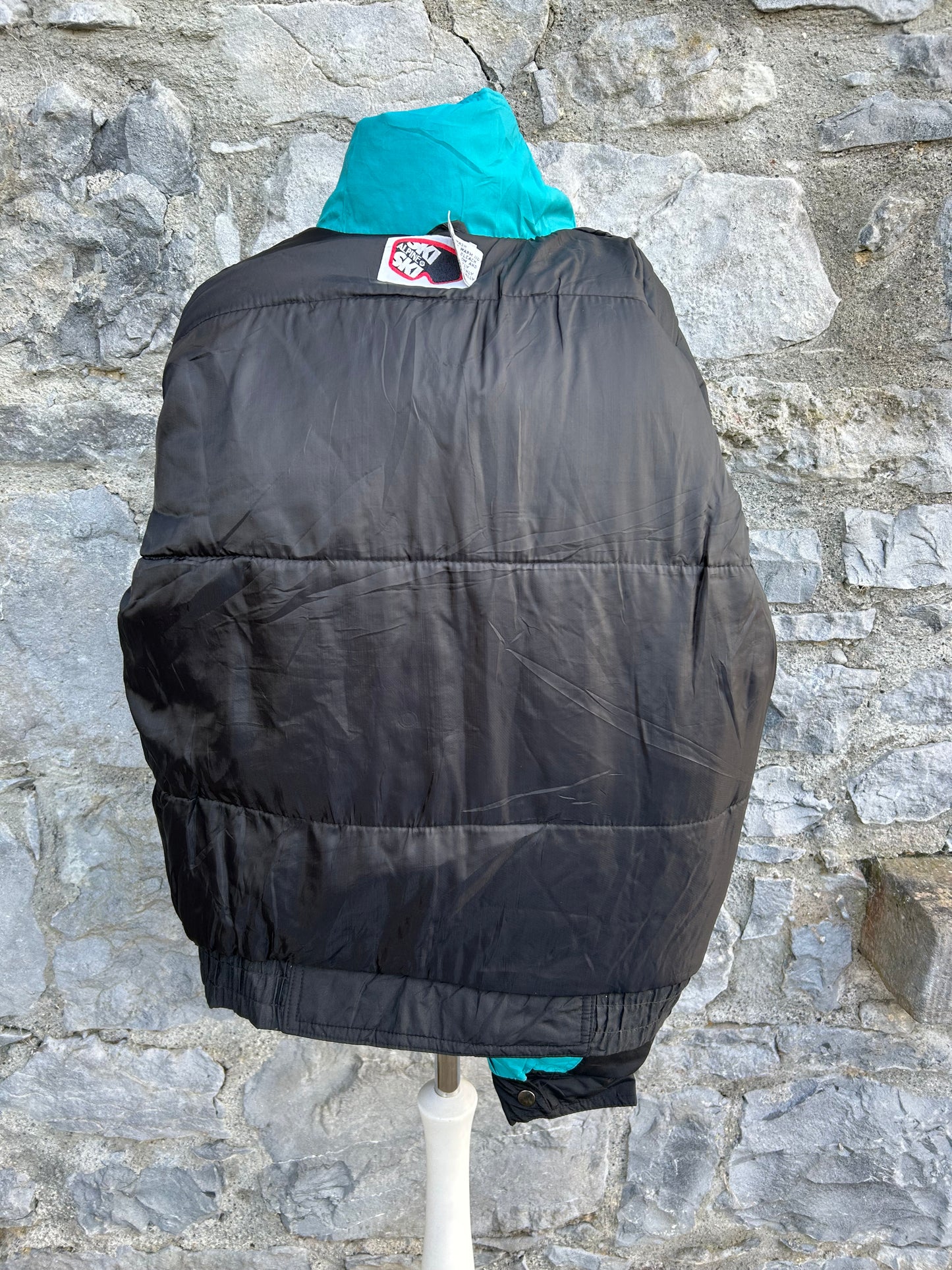 80s teal&black winter jacket Medium