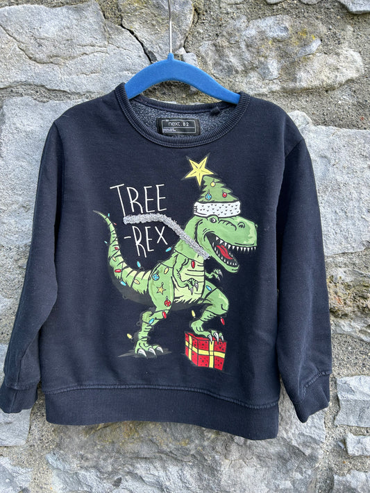 Tree T-rex navy sweatshirt 4y (104cm)