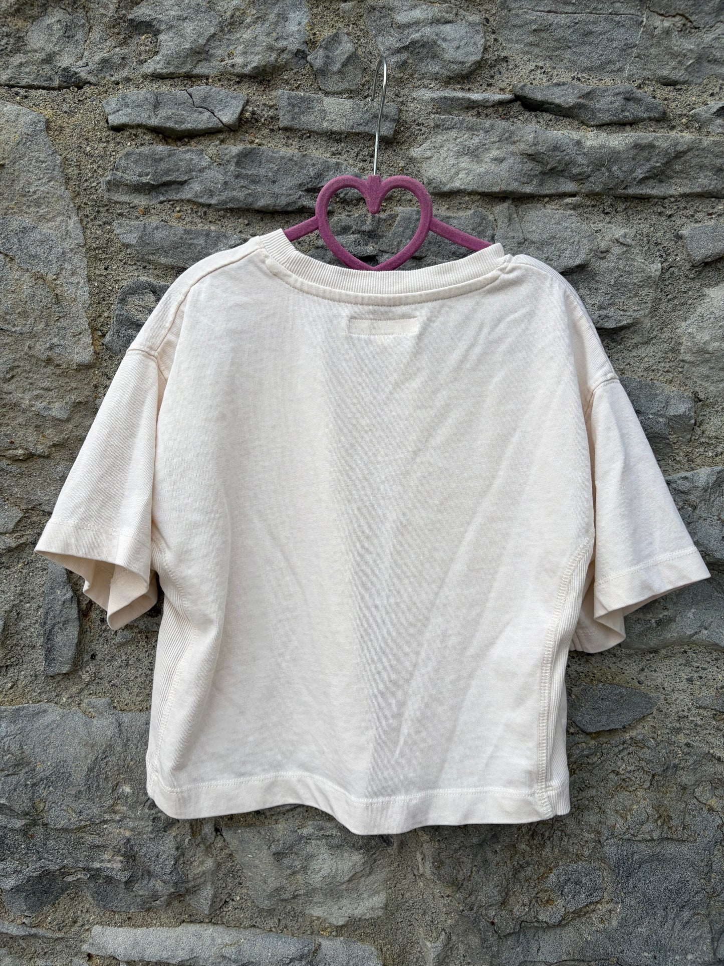White cropped T-shirt 9-10y (134-140cm)
