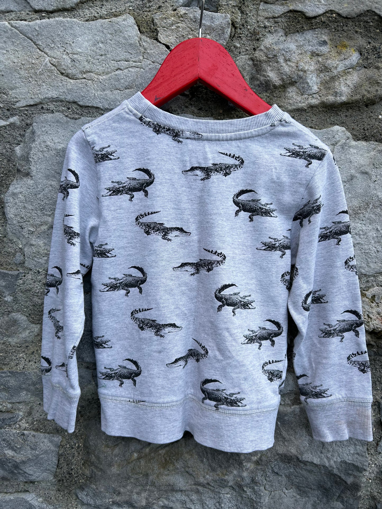 Crocodiles grey sweatshirt  3-4y (98-104cm)