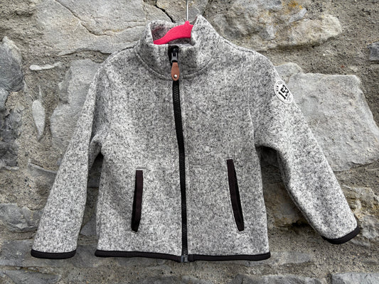 Grey full zip fleece 18-24m (86-92cm)