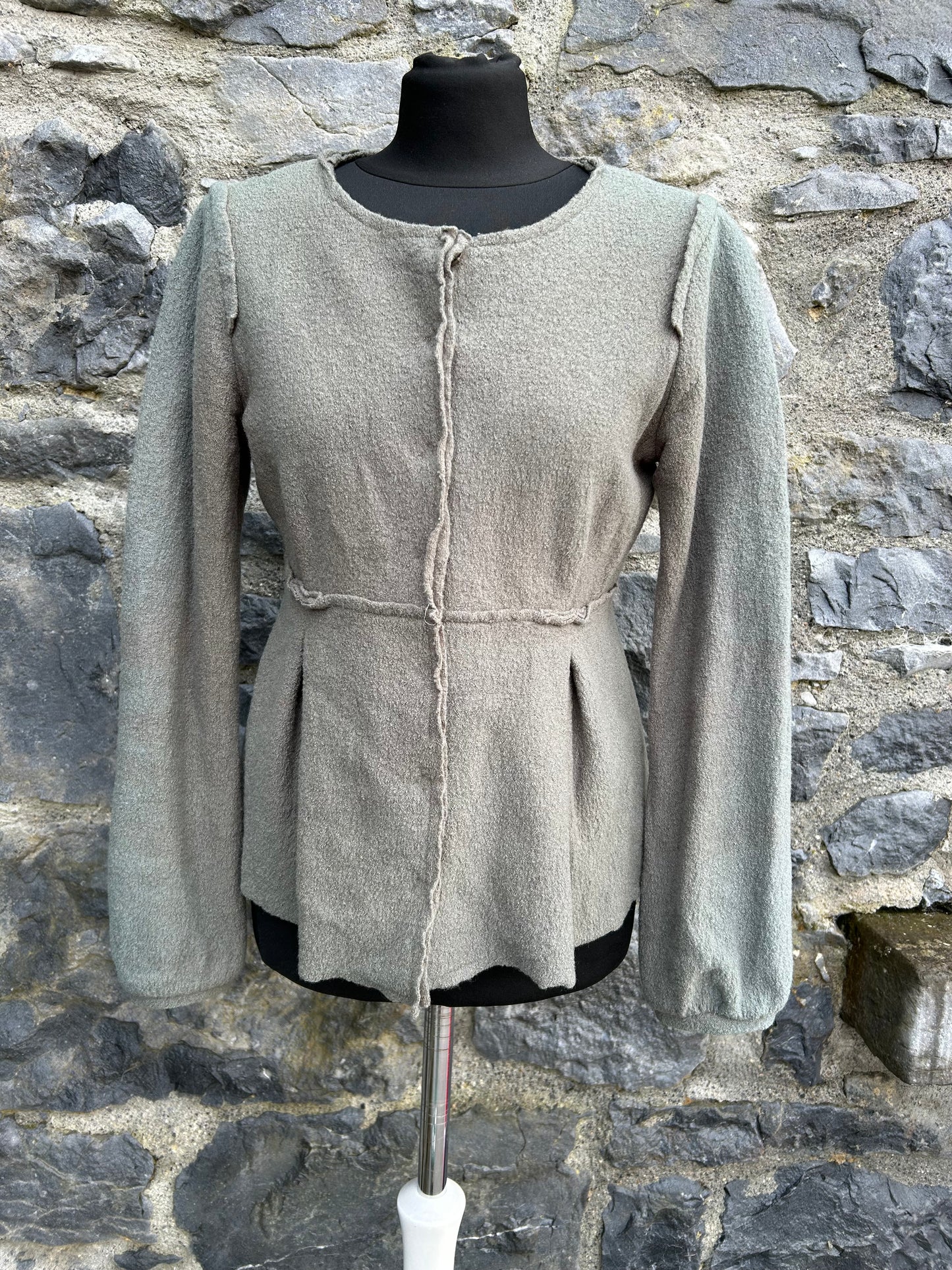 Khaki woolly jacket uk 8