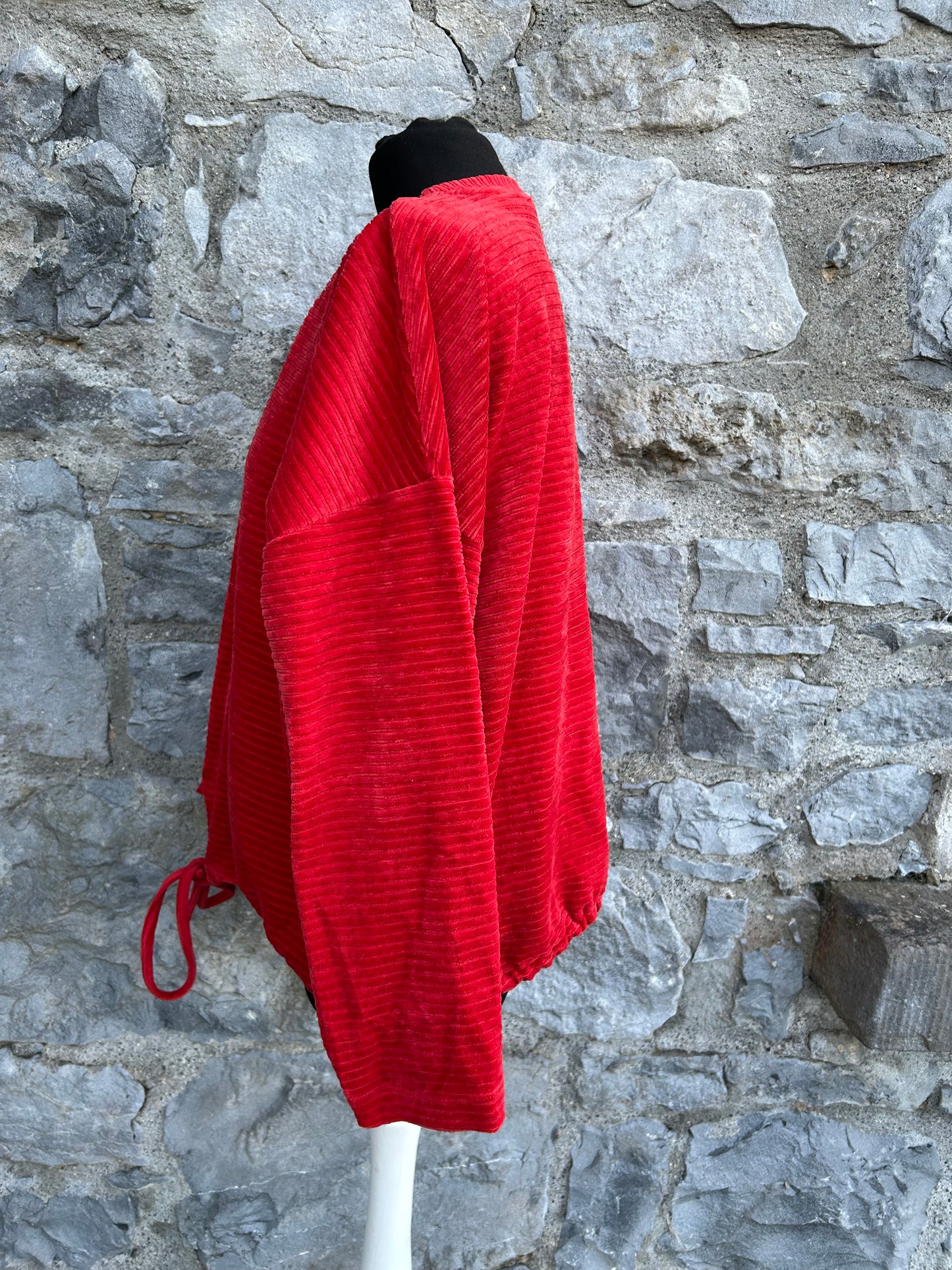 Red velour sweatshirt uk 16