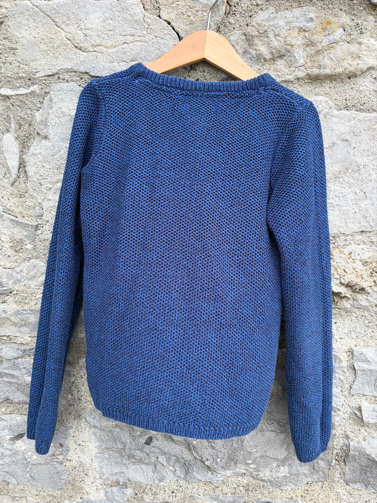Blue heart cardigan  7-8y (122-128cm)
