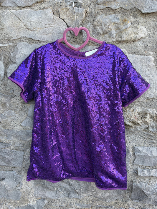 Purple sequin top  7-8y (122-128cm)