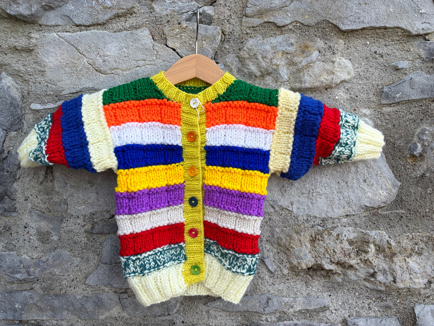Colourful stripy cardigan  3m (62cm)