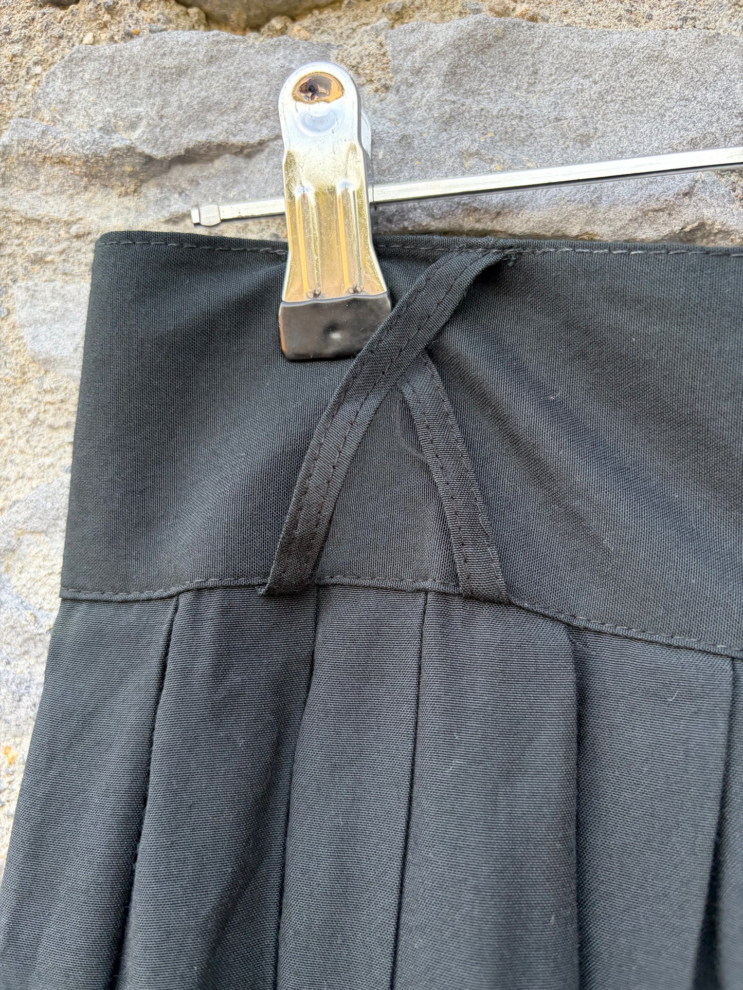 80s black button up skirt uk 10-12